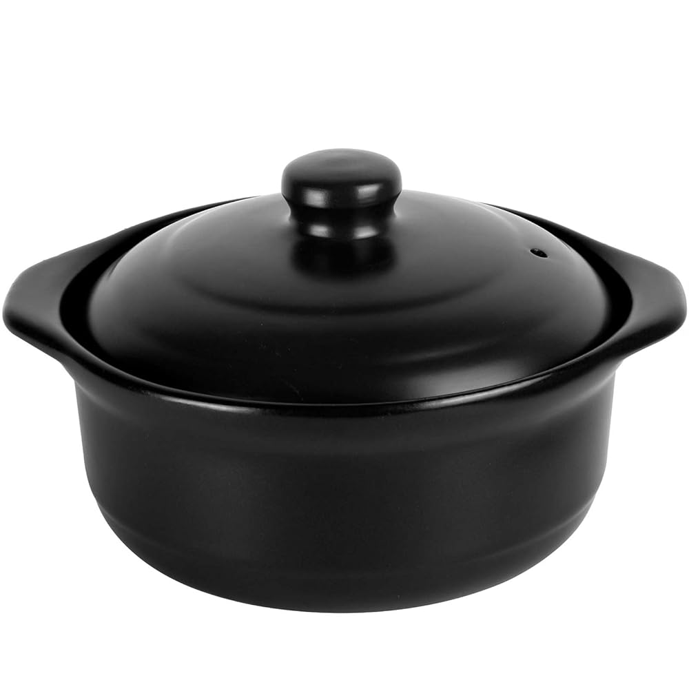 3.4 Quart Warmth-Resistant Ceramic Cooking Pot – Chinese language Casserole with Lid for Rice, Meat, and Soup on Stovetop