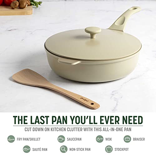 Goodful Versatile 11-Inch All-in-One Pan, Multi-Layer Nonstick, Excessive-Efficiency Forged Construct, Replaces Varied Pots and Pans, Dishwasher Protected Cookware